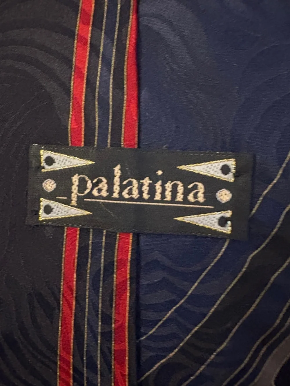 Vintage Palatina 100% Italian Silk Geometric Retro Necktie – Made in USA